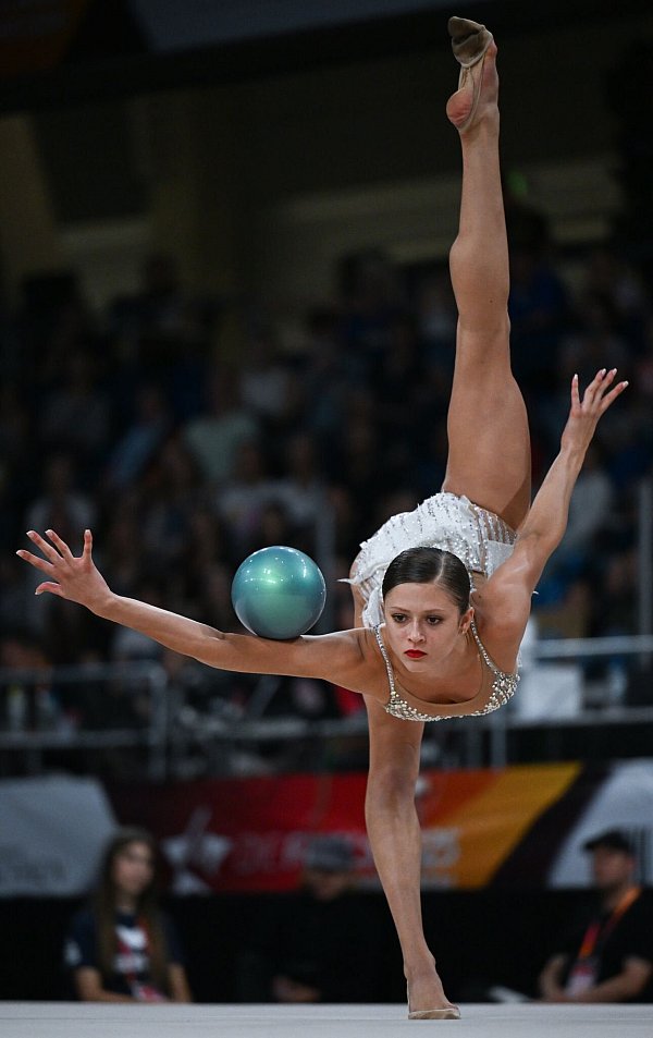 Anastasia Simakova gibt ihr WM-Debüt. - © Hendrik Schmidt/dpa