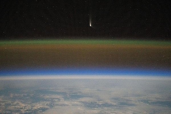 Tsuchinshan-Atlas soll am 10. Oktober im Westen am abendlichen Horizont auftauchen. - © Matthew Dominick/NASA/JSC/dpa