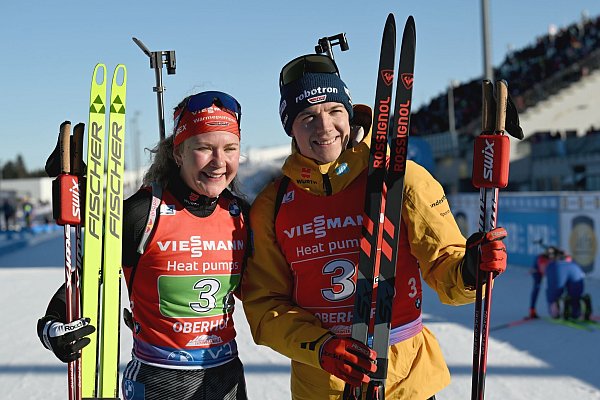 Selina Grotian und Justus Strelow müssen nur zwei Teams den Vortritt lassen. - © Martin Schutt/dpa