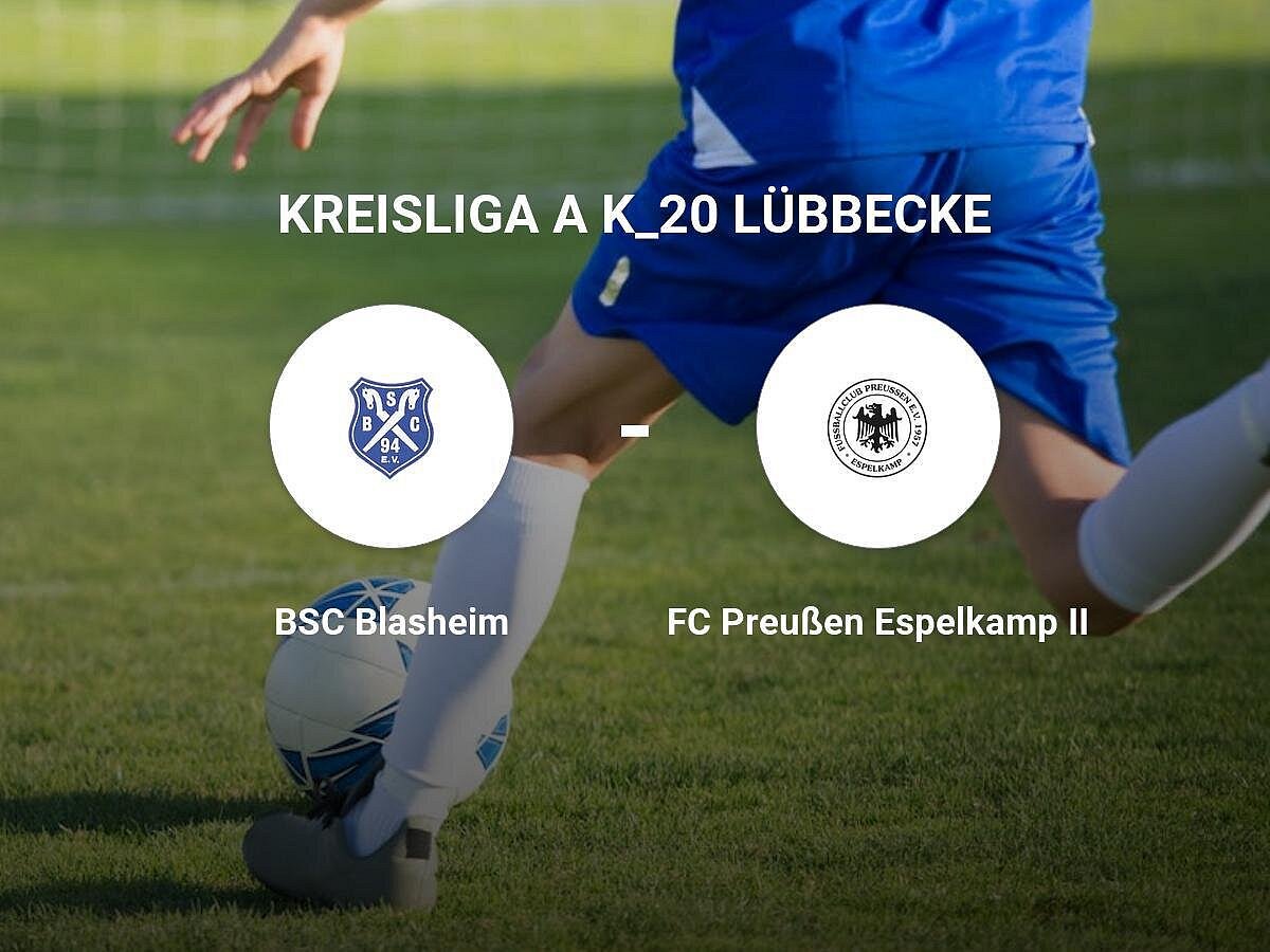 Das Match zwischen dem BSC Blasheim und dem FC Preußen Espelkamp II endet unentschieden