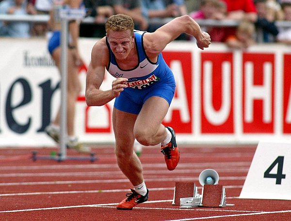 Schnelle Beine: Marc Blume, hier 2002 im Trikot des TV Wattenscheid, wurde neun Mal deutscher Meister. - © imago
