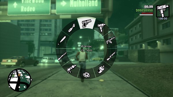 Die neue Auswahl der Waffen ist in allen neu veröffentlichten GTA-Teilen identisch.  - © Rockstar
