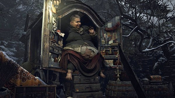 Beim Duke können wir neue Waffen und Munition kaufen. Wir glauben, wir sind sein einziger Kunde. - © Capcom