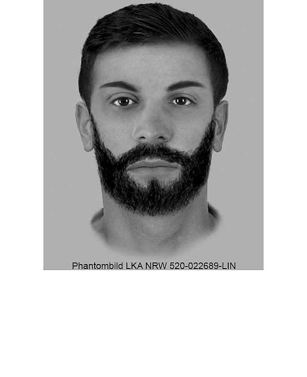 Der unbekannter Täter im Phantombild. - © Polizei Paderborn