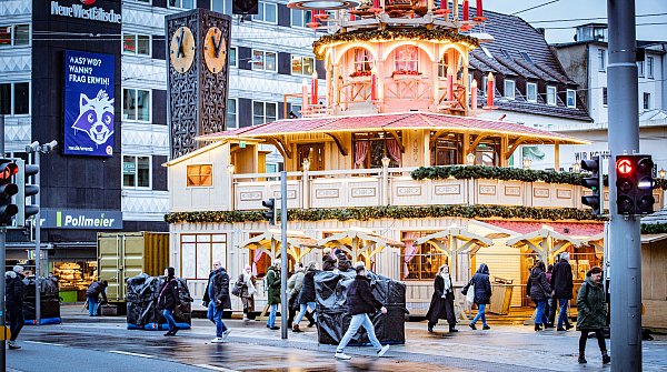 Der Weihnachtsmarkt in der Bielefelder Innenstadt: Er startet in diesem Jahr am 24. November. - © Archivfoto: Mike-Dennis Müller