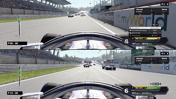 Eine wahrliche Bereicherung ist der hinzugefügte Split Screen-Modus, der uns ermöglicht auch lokal auf einer Konsole eine eigene Meisterschaft, zu starten. - © Codemasters