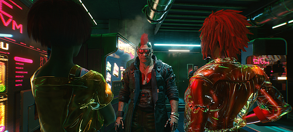 Für rote Haare guckt einen in der Welt von "Cyberpunk 2077" niemand mehr schräg an. Hier entfernen sich manche für drei neue Augen die komplette Stirn. - © CD Projekt Red