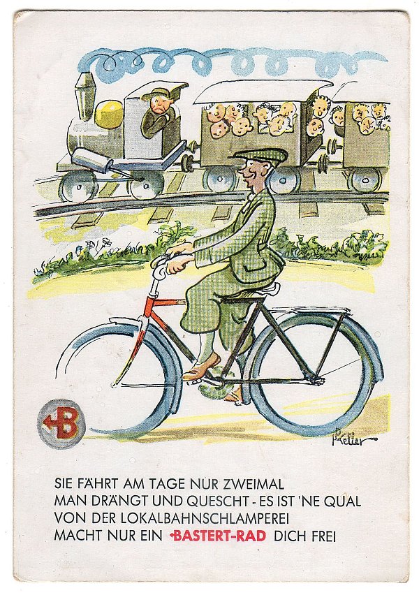 Postkarten historisch Fahrrad Bielefeld Göricke Bastert Dürkopp - © Michael Mertins