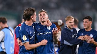 Arminia Bielefeld schlägt Werder Bremen 1:0.