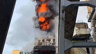 Kraftwerk in Veltheim brennt