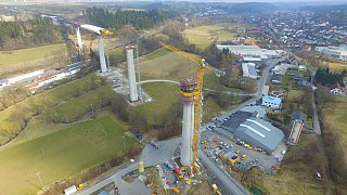 Bad Wünnenberg: Impressionen vom Brückenbau der B 480n über das Aftetal