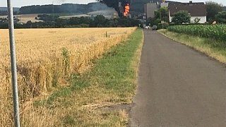 Kraftwerk in Veltheim brennt