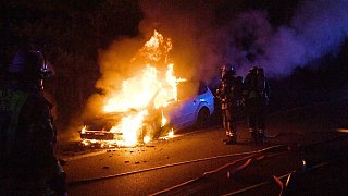 Unfälle und Pkw-Brand auf der A33 bei Schloß Holte-Stukenbrock
