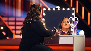 Selfiesandra bei der dritten Show von Let's Dance