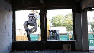 Abriss des Hauptbahnhofs in Paderborn