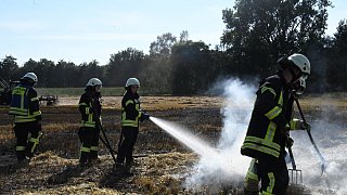 Stoppelfeldbrand in Niehorst
