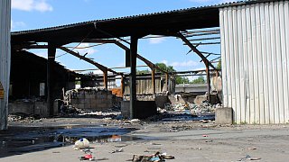 Feuerwehreinsatz bei Firma Remondis in Dörentrup