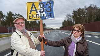 Neues Teilstück der A33 in Halle eröffnet