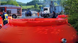 Feuerwehreinsatz bei Firma Remondis in Dörentrup