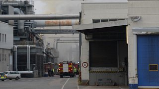 Explosion und Großbrand bei der Firma Pfleiderer in Gütersloh