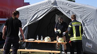 Katastrophenschutzübung auf der A 33 zwischen Halle und Borgholzhausen