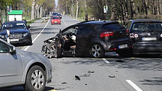 Heftiger Auffahrunfall auf der B61 in Gütersloh