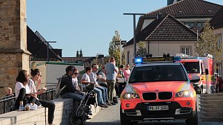 Höhenrettungsübung am Paderborner Dom