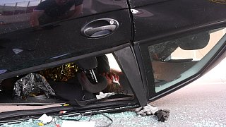 Katastrophenschutzübung auf der A 33 zwischen Halle und Borgholzhausen