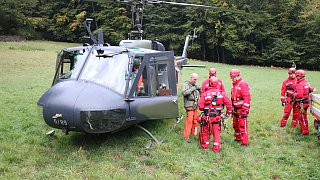 Rettungseinsatz abgestürztes Segelflugzeug in Porta