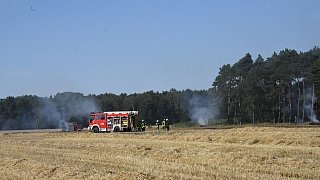 Stoppelfeldbrand in Niehorst