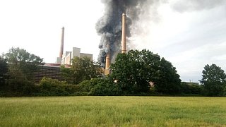 Kraftwerk in Veltheim brennt