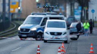 Polizei-Großeinsatz nach Schüssen vorm Bielefelder Landgericht