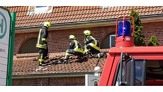 Belüftungsanlage der Gaststätte Heitmann in Pixel in Brand geraten