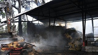Großbrand einer Remise an der Kölkebecker Straße in harsewinkel