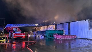 Feuerwehreinsatz bei Firma Remondis in Dörentrup