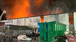 Feuerwehreinsatz bei Firma Remondis in Dörentrup