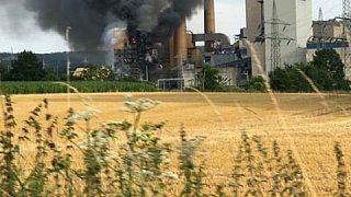 Kraftwerk in Veltheim brennt