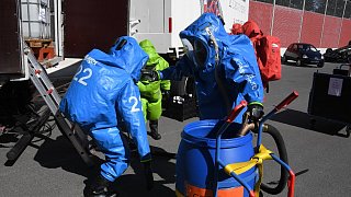 Katastrophenschutzübung auf der A 33 zwischen Halle und Borgholzhausen