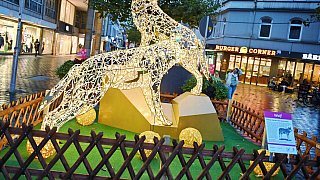 Lichtinstallationen zu Weihnachten in der Bielefelder City