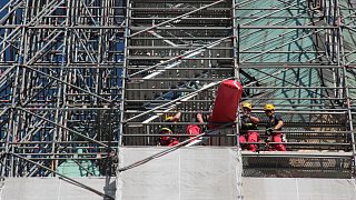 Höhenrettungsübung am Paderborner Dom