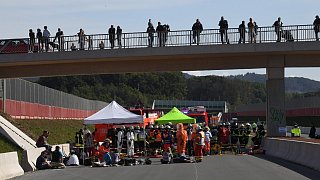 Katastrophenschutzübung auf der A 33 zwischen Halle und Borgholzhausen