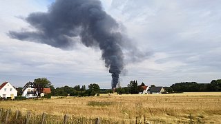 Kraftwerk in Veltheim brennt