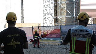 Höhenrettungsübung am Paderborner Dom