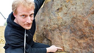 Fossiler Fund unterhalb der ehemaligen Jugendherberge