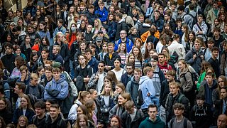 Begrüßung der Erstsemester an der Uni Bielefeld