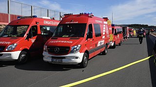 Katastrophenschutzübung auf der A 33 zwischen Halle und Borgholzhausen