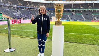 Die elf Einlaufkinder aus OWL bei Arminias Pokalfinale