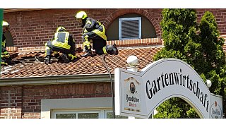 Belüftungsanlage der Gaststätte Heitmann in Pixel in Brand geraten