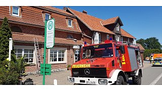 Belüftungsanlage der Gaststätte Heitmann in Pixel in Brand geraten