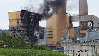 Kraftwerk in Veltheim brennt